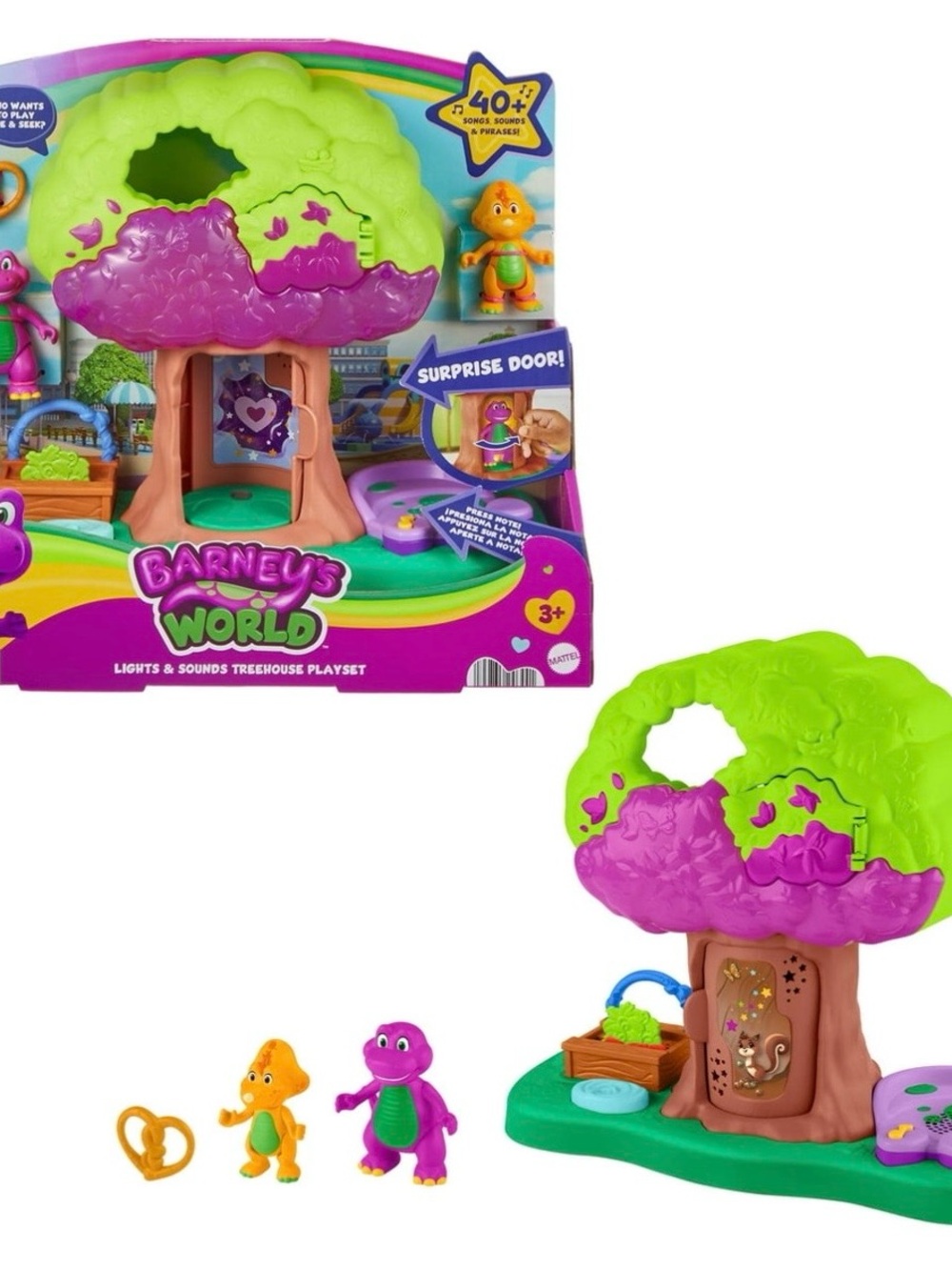 Mattel Barney's World Treehouse Playset - Purple & Green